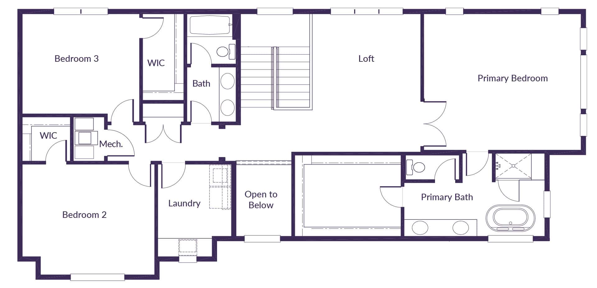 Upper floor floorplan